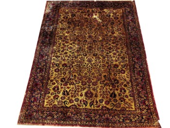 3.5 x 5.1 Ant. Silk Kashan J6