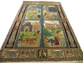 6 x 9.4 Tabriz Pictorial J2717*