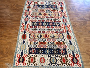 3.5 x 6 Fine Silk Kilim 701093